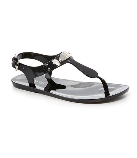 michael kors jelly sandals black|michael kors jelly sandals clear.